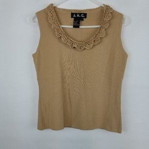 J.A.C. Sleeveless Sweater Size M Tan